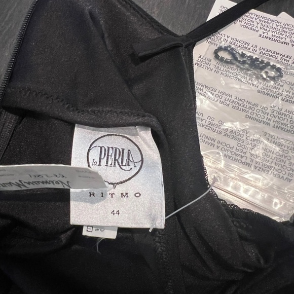 WT Vintage Ritmo DiPerla LaPerla Beaded Black Stretch Tulle Bustier/Bodysuit 34D - Picture 14 of 16